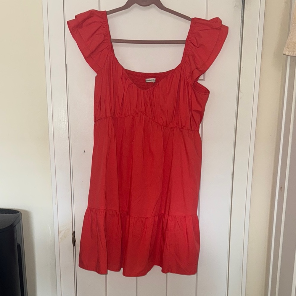NWT Abercrombie & Fitch XXL Vibrant Coral Dress